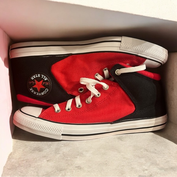 Mens Converse CHUCK TAYLOR ALL STAR HIGH STREET Black Red 169110F CTAS Size 11 - Picture 2 of 4